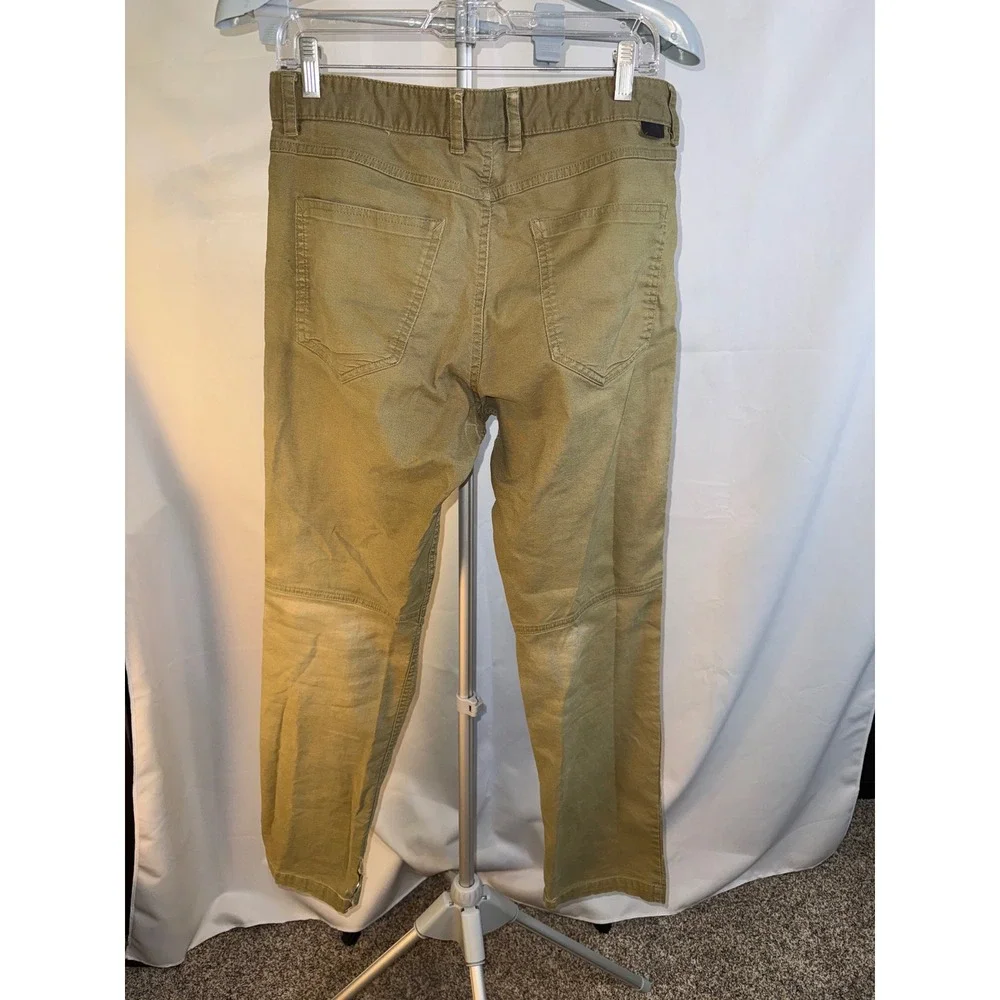 North Face Mens Hiking Pants 32x30 Olive Tan Canvas Articulated Knee Trail Carg